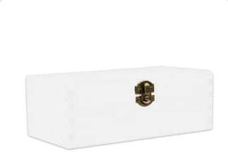 Holzbox mit Deckel Weiß – Aufbewahrungsbox aus Naturholz – Holzkiste zur Aufbewahrung & Dekoration – Weiße Holz-Kiste mit Deckel für Haushalt, Küche & Wohnzimmer – Deko Box aus Holz vielseitig nutzbar