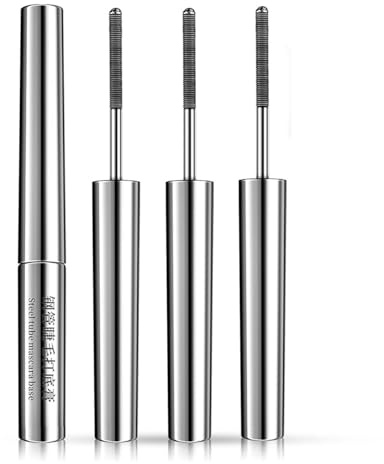 Ironeye Mascara mit Metallbürste, Iron Eye Mascara, 3D Curling Eyelash Iron, Natürliche, Verlängernde und Pflegende Mascara, Wimperntusche für ältere Frauen und Junge Frauen (3PC)