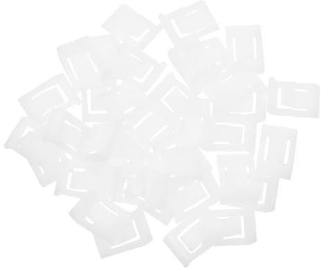 LIFKOME 50pcs White Plastic Hinge Door Stopper Clips with Anti Slam Design for Kitchen and Corner Cabinets, Cabinet Door Restrictor Clips Offering Enhanced Safety Benefits