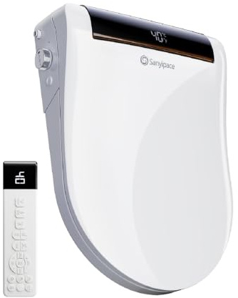 Asiento de inodoro inteligente bidé con doble pulverizador, asiento de inodoro japonés, con tapa automática y aromaterapia, bidé electrónico con agua caliente y secadora