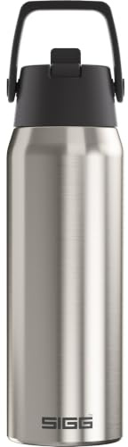 SIGG - Isolierte Trinkflasche - Thermosflasche Shield Therm FLIP - kohlensäurehaltige Getränke - Auslaufsicher - Spülmaschinenfest - BPA-frei - 90% recycelter Edelstahl - 750ML / 1L