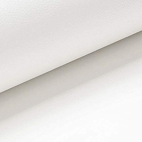novely® Soltau | weiches Kunstleder PU Premium Qualität Polsterstoff mehr als 100.000 Touren Echtleder-Optik Möbelstoff | Meteware | 1lfm (17 Weiß)