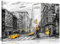 Leinwanddruck, Motiv: New York City, ölbild-Optik, Schwarz / Weiß / Gelb, Black/White/Yellow, A0 91x61cm (36x24in)