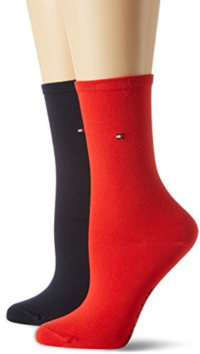 Tommy Hilfiger Damen Classic Socken, Rot, 35-38 EU