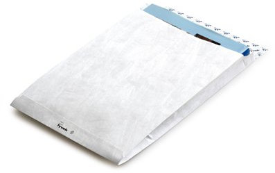 Bong RCT GmbH Faltentaschen Tyvek E4 - 305x406x50mm Falte, Haftklebung, weiß, Pack 100 Stück
