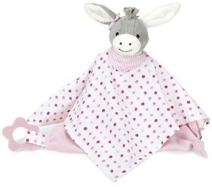 Sterntaler Kuscheltuch Emmi Girl, Alter: Für Babys ab dem 1. Monat, Größe: 34 cm, Farbe: Rosa/Weiß/Grau
