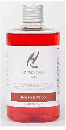 Hypno Casa - Ricarica per Diffusori a Bastoncini, 200 ml. (Rosso Divino)