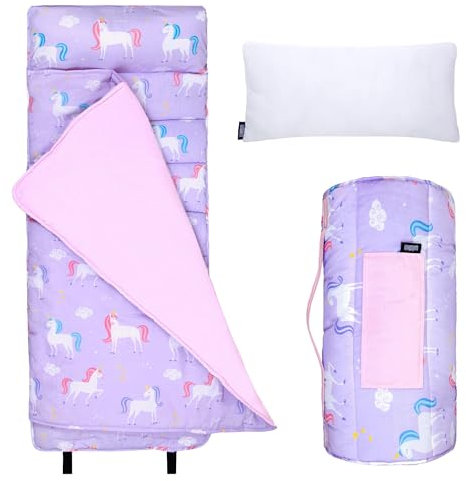 Wildkin Nap Mat Mit Kissen für Kleinkind Jungen und Mädchen, perfekte Größe für Kindertagesstätten und Vorschul, entworfen auf einem Standard-Cot zu passen