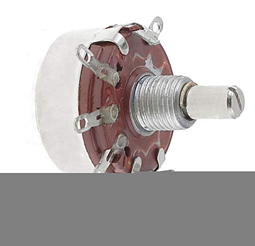 Aexit WTH118-1A 220K ohm 2W Einzelne Drehung Drehkegel Kohlenstoff Potentiometer