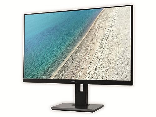 Acer B247YC Monitor 23,8 Zoll (60 cm Bildschirm) Full HD, 75Hz, 4ms (G2G), HDMI 1.4, DP 1.2, VGA, höhenverstellbar, drehbar, DP AdaptiveSync, HDMI VRR, Schwarz