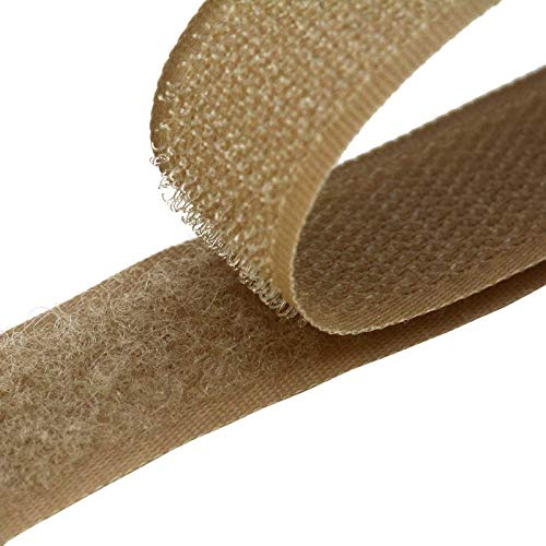 4m Klettband zum Nähen 20mm Flausch- & Hakenband 50 Farben Klettverschluss, Größe:20mm, Gurtband:573 beige