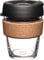 KeepCup Brew Cork - Reusable Coffee Cup Tempered Glass and Natural Cork, M 12oz/340ml - Black