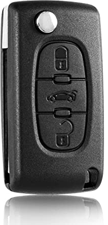 3-Tasten Gehäuse der Fernbedienung Typ Messer für Peugeot 207 308 407 607 807 und Citroen C2 C3 C4 C5 C6 C8 DS3 DS4 - Auto Schlüsselgehäuse, Pilot Autoschlüssel (Befestigung-Elektronikplatte)