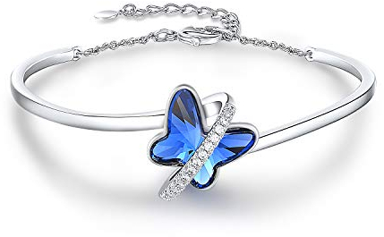 GEORGE · SMITH Schmetterlings-Armband für Damen, versilberter Schmuck, Damen-Armband, Muttertagsgeschenk für Mama