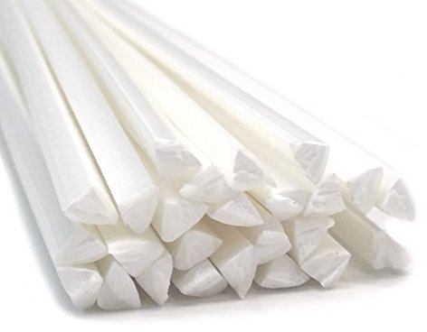 Plastique baguettes de soudure ABS Blanc 6mm Triangulaire 25 Barres