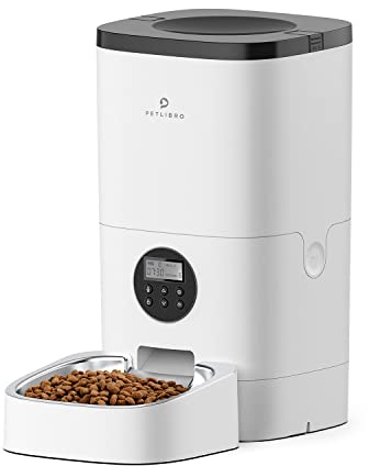 PETLIBRO Automatischer Katzenfutterspender, 6 l, automatischer Haustier-Trockenfutterspender mit Trockenmittelbeutel, Portionskontrolle, 1-4 Mahlzeiten pro Tag & 10s Sprachaufzeichner für kleine und