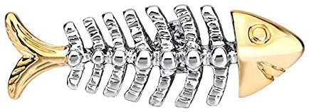 HCMA Neuheit Fisch Skelett Brosche Pin Abzeichen Silber Farbe Metall Cartoon Anstecknadel Anzug Mantel Hüte Zubehör