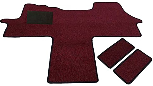 Mertex Automatte Autoteppich kompatibel mit Ducato 250, Jumper II 250, Boxer II 250 ab Bj. 2006 Schmutzfang Oslo (rot, Fahrerhausteppich mit 2 Einstiegsmatten)