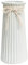 White Ceramic Ribbed Vases for Minimalist Modern Home Decor, Decorative Flowers Vase for Wedding Dinner Table Office Bedroom - 8 Inch / 20 CM