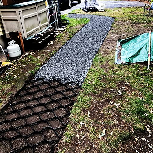 ERRULAN Stabilizzatore de Ghiaia Stabilizzatore della Griglia della Ghiaia del Giardino, di Pavimentazione per Vialetto E Parcheggio Camper, Griglia A Nido d'Ape in Polietilene(Size:1x1 m/3.3x3.3 ft)