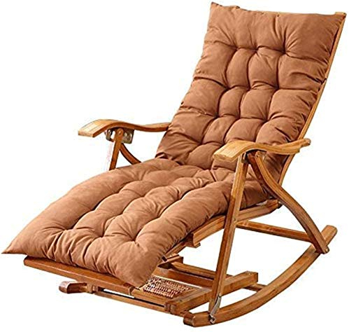 ADITAM Leichte Sonnenliege Campingstühle Outdoor-Klappliege Bambus-Schaukelstuhl Garten-Sonnenliege Relax-Stuhl mit dehnbarer Fußstütze und Fußmassage Freizeit-Siesta-Stuhl, mit Matte Double The
