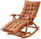ADITAM Leichte Sonnenliege Campingstühle Outdoor-Klappliege Bambus-Schaukelstuhl Garten-Sonnenliege Relax-Stuhl mit dehnbarer Fußstütze und Fußmassage Freizeit-Siesta-Stuhl, mit Matte Double The