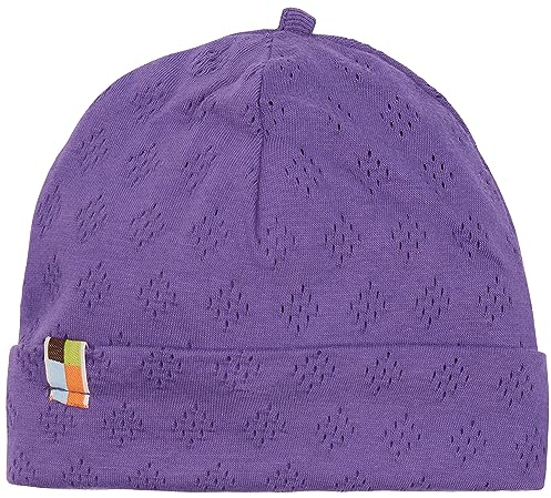 loud + proud Unisex Kinder Lt1 Jacquard Strick, GOTS Zertifiziert Beanie-Mütze, Violet, 45-48 EU