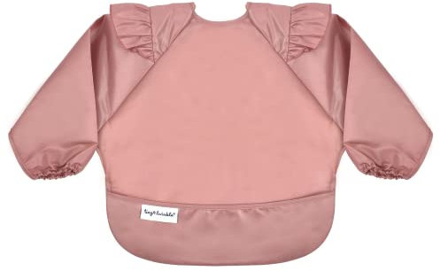 Mess Proof Baby Bib, Cute Full Sleeve Bib Outfit, Waterproof Bibs for Toddlers, Machine Washable, Tug Proof Closure, Baby Smock for Eating, Long Sleeve (Boho Rainbow, Klein Klein 6-24 Monate)