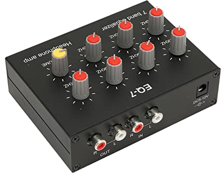 Égaliseur Audio de Voiture 7 Bandes, Entrée de Sortie, Réglage des Basses élevées 12 DB, Double Canal, Interface 3,5 Mm, égaliseur de Processeur Audio Numérique pour