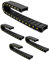 QWORK 4Pack Cable Drag Chain Wire Carrier High Toughness Closed Plastic Chain 1M Length, 25mm x 77mm (Inner H x Inner W)