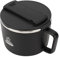Haofy Bol Ramen avec Couvercle Bol à Nouilles pour Micro-ondes avec Baguettes et Cuillère 1200 Ml en Acier Inoxydable 304 Bol de Cuiseur Ramen pour la Conception de Fente de Bureau (Noir)