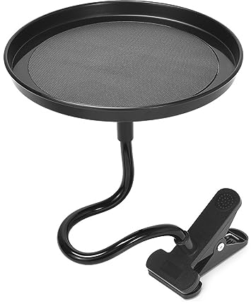 JNNJ Soporte para Bandeja de Coche, Bandeja de Mesa Portavasos para Coche, 360 Grados Ajustable Bandeja de Comida para Aperitivos, Universal Multifuncional Mini Soporte para Comida para Viaje de Coche
