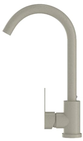 Granitan Küchenarmatur PRESTIGE, Spültischarmatur 360° drehbarem Auslauf | Hochdruck Wasserhahn, Mischbatterie fur Küche mit Keramikkopf, Kitchen Tap, Beige