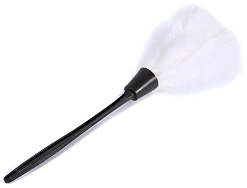 1 pc plumeau de Dinde à la Mode avec Outil de Nettoyage de poignée en Plastique réutilisable Noir Blanc 35 cm