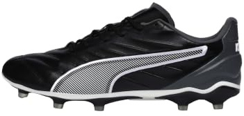 PUMA Unisex Adults King PRO FG/AG Soccer Shoe, PUMA Black-PUMA White-Cool Dark Gray, 5 UK