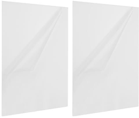 WOPPLXY 2 placas acrílicas, 29,7 x 21 cm, A4, blanco, placa de plástico acrílico de 10 mm para proyectos de exhibición, carteles, manualidades y pintura