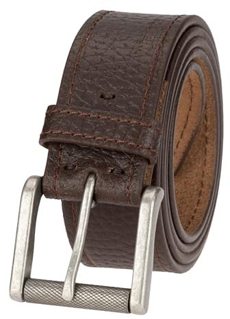 Wrangler Herren Leder Casual Everyday Gürtel für Jeans, Khakis, Braun, 42