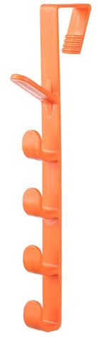 Crochet de Porte Crochets de Porte Crochets de Suspension de Porte Polyvalent Style Moderne Forte Capacité de Charge Porte-manteau pour Chambre à Coucher Salon Entrée(Orange)