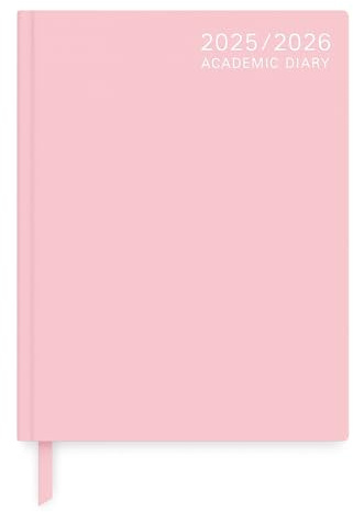Top Sale 2024-25 A4 Schul-/Halbjahreskalender mit Hardcover und Gummiband, Pink