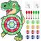 Dinosaurier Klett Dartscheibe für 3–12 Fikiro 73cm Kinder Klett Dartscheibe Drinnen und Draußen Dart Wurfspiel Set mit 12 Klebrigen Bällen und 6 Klebrige Darts für Kinder und Klei Geburtstagsgeschenk