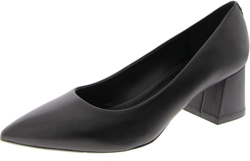 Calvin Klein Women's Lenott Pump, Black Leather 002, 9.5