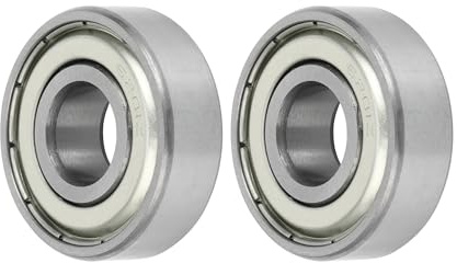 A ABSOPRO Rillenkugellager 6201z P6 Silber 2 Stück Geschmiert 12x32x10mm | Metallversiegelung, Lagerstahl Und Metall, Für Scooter, Für Skateboard, Für Rad, Für Auto, Für Fahrrad