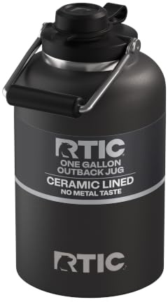 RTIC 1 Gallon Outback Jug, Ceramic Lined, Black