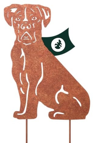 VERDOBA Boxer Gartendeko Rost - Boxer Hund Gartenstecker Rost - Rost Deko für Garten - Deko Hundefiguren aus Eisen mit Rostpatina - Rostdeko Gartendeko - Rost Deko für den Garten, Balkon & Terrasse
