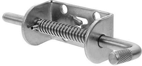 Uonlytech Verrou De Porte En Acier Inoxydable En Forme De L Verrou De Porte Robuste À Ressort De 8 Mm Mécanisme Darmoire De Remorque Extérieure
