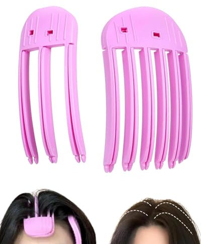 TPZORJX Juego de peines, 2pcs Clips de volumen para el cabello, para flequillo esponjoso, clip de volumen para la línea del cabello, pinzas para el pelo, sin huellas, clips de elevación de raíces