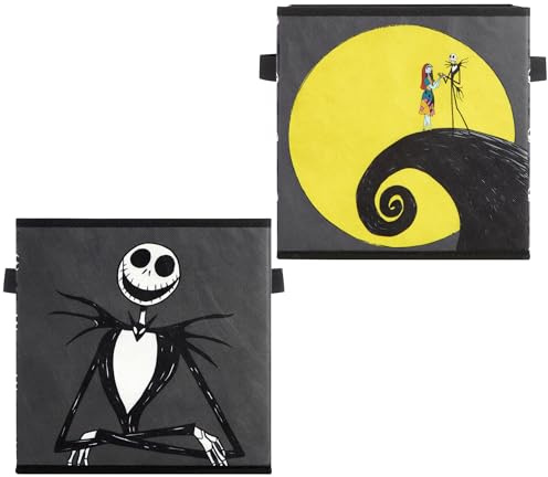 Idea Nuova Nightmare Before Christmas Jack und Sally Aufbewahrungswürfel mit Griffen, 25,4 x 25,4 x 25,4 cm, 2 Stück