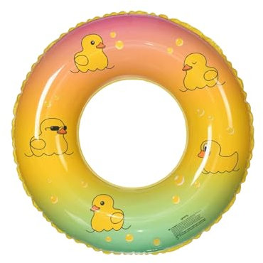 CutitiUU Aufblasbarer Schwimmring,PVC Gelbe Ente Verdickter Schwimmring,Strand Schwimmen Party Spielzeug,Schwimmring Kinder Aufblasbarer Dauerhafter,Aufblasbarer Poolring für Sommer-Party (60CM)