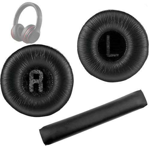 AzureRay 1 Paio Cuscinetti Cuffie + Archetto per JBL Tune600/T500BT/T450 - Copri Padiglioni 70mm con Memory Foam | Ricambi Originali