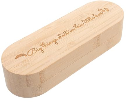 HOODANCOS Holzbox Für Schwangerschaftstestankündigung Erinnerungsbox Zur Babyankündigung Hölzernes Souvenir Für Schwangerschaftsenthüllung Geschenkbox Für Werdende Eltern